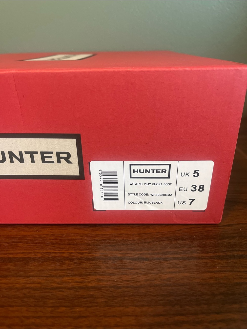 Hunter Play Short Waterproof Rain Boots Black Women’s 7 New in Box - Picture 4 of 5